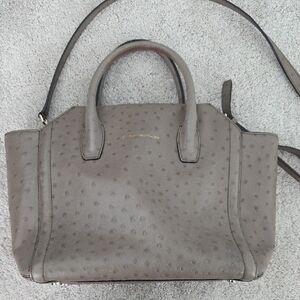 Diane Von Furstenberg Stella Ostrich Leather Satchel Large